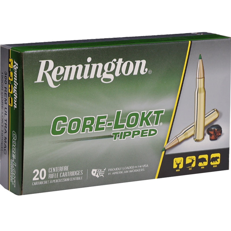 Remington Core-Lokt 300 Rem Ultra Magnum Ammunition 180 Grain Polymer Tip - R29045
