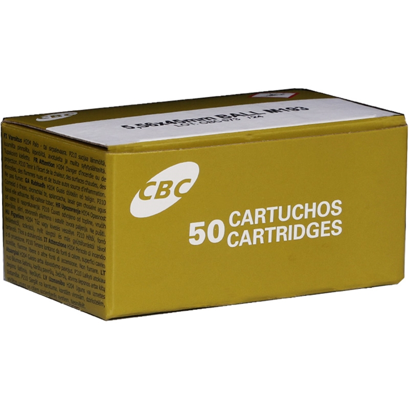 CBC 5.56x45mm Ammunition 55 Grain Full Metal Jacket - CBC556