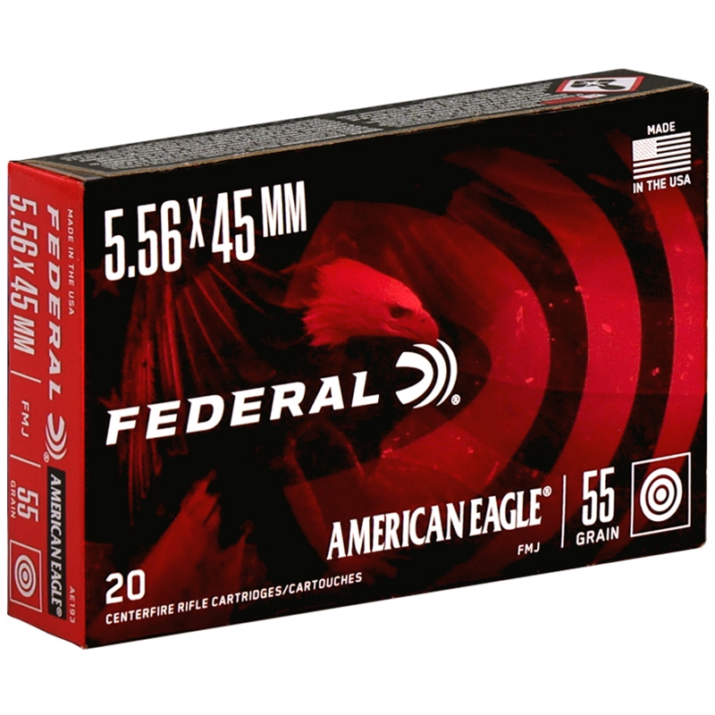 Federal American Eagle 5.56x45mm Ammo 55 Grain Full Metal Jacket - AE193