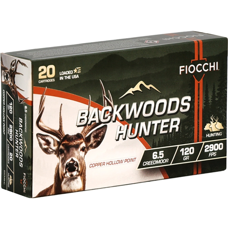 Fiocchi Backwoods Hunter 6.5 Creedmoor Ammo 120 Grain Copper Hollow Point - 65CMBHC