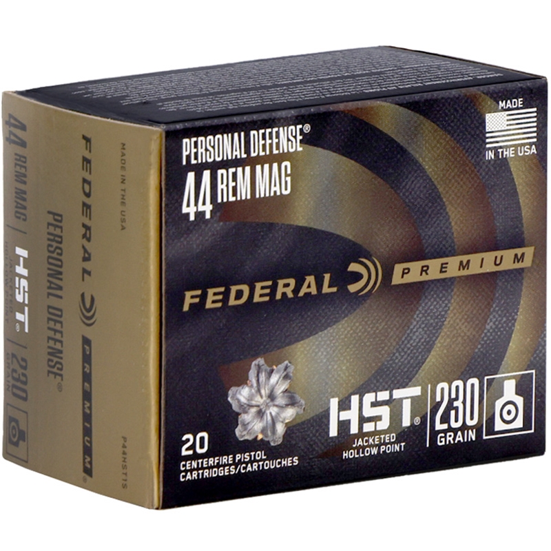 Federal Personal Defense 44 Remington Magnum 230 Grain HST Jacketed Hollow Point - P44HST1S