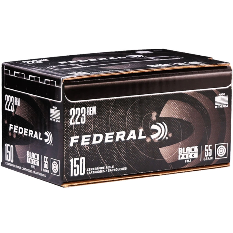 Federal Black Pack 223 Remington Ammunition 55 Grain Full Metal Jacket - FC223BF