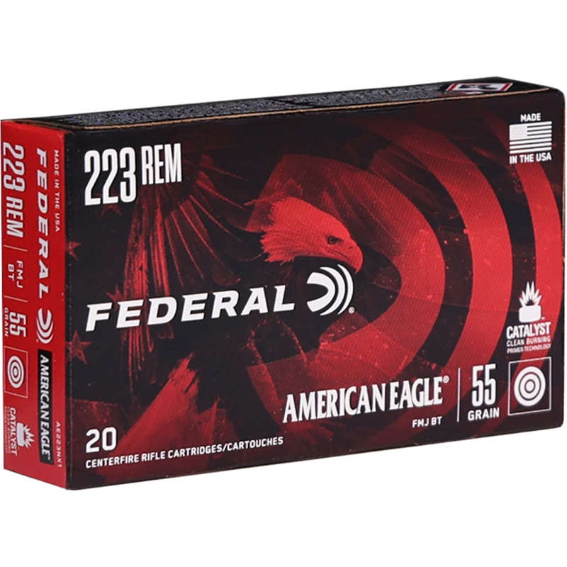 Federal American Eagle 223 Remington Ammunition 55 Grain Full Metal Jacket -  AE223NX1