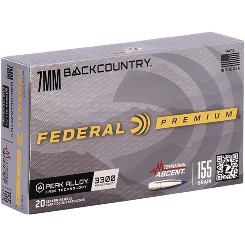 Federal Premium 7mm Backcountry Ammunition 155 Grain Terminal Ascent - P7BCTA1