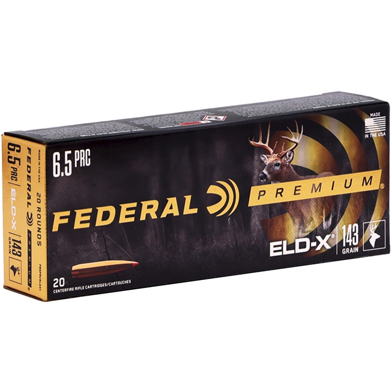 Federal Premium 6.5 PRC Ammunition 143 Grain ELD-X Polymer Tip - P65PRCELDX1