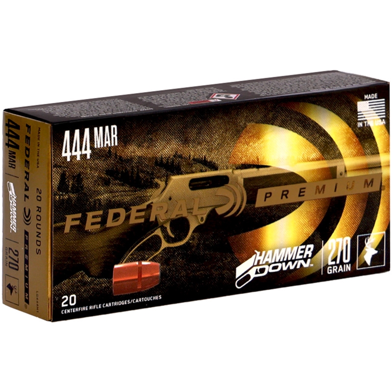 Federal HammerDown 444 Marlin Ammo 270 Grain Bonded Soft Point - LG444M1