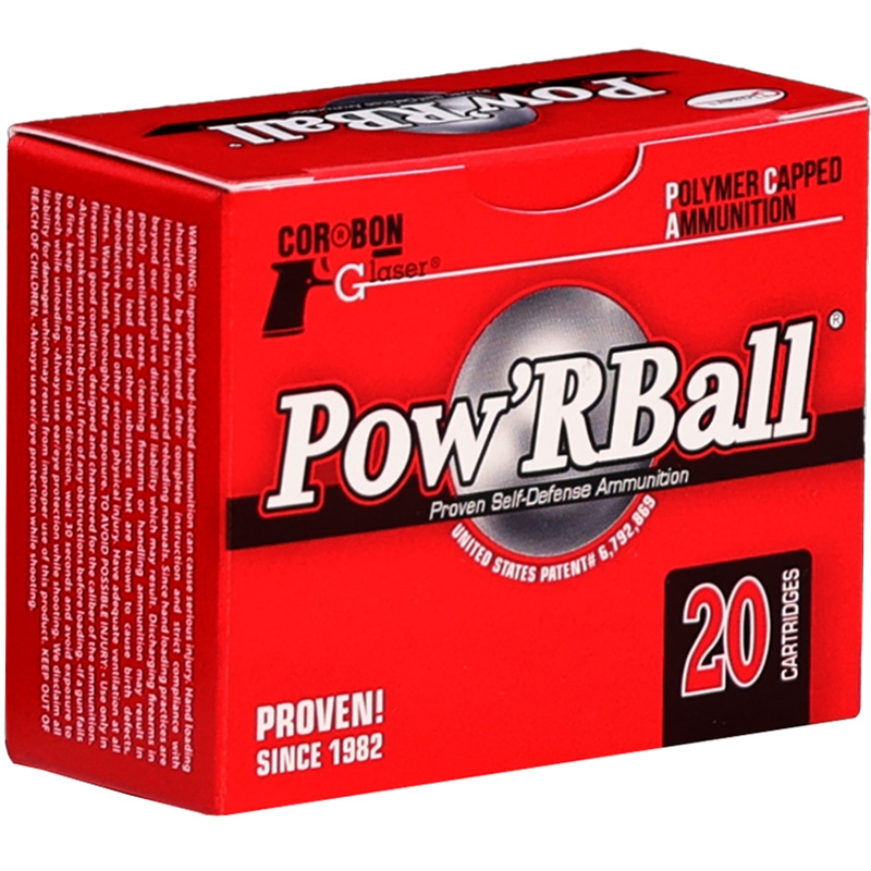 CorBon Pow'RBall 9mm Luger +P Ammo 100 Grain Polymer Tip - PB09100/20