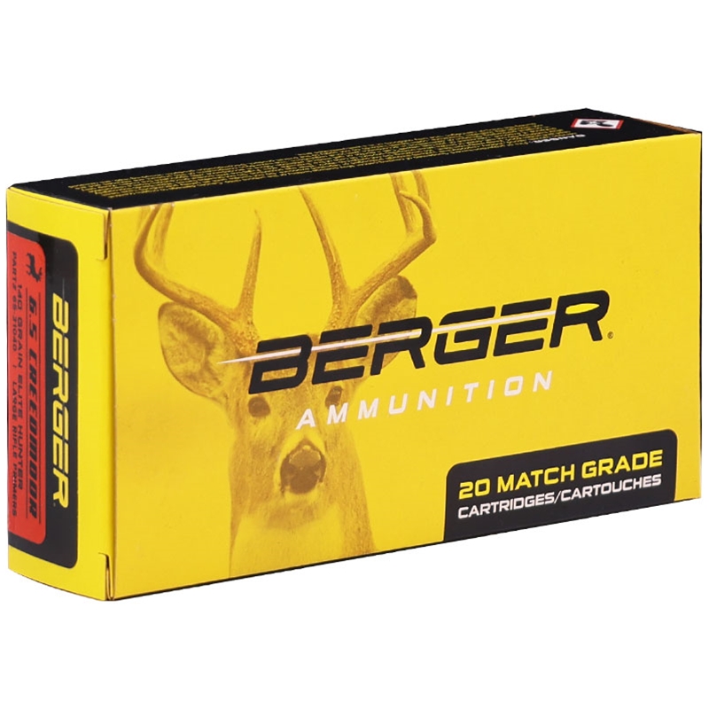 Berger Elite Hunter 6.5mm Creedmoor Ammo 140 Grain Jacketed Hollow Point - 65-31040