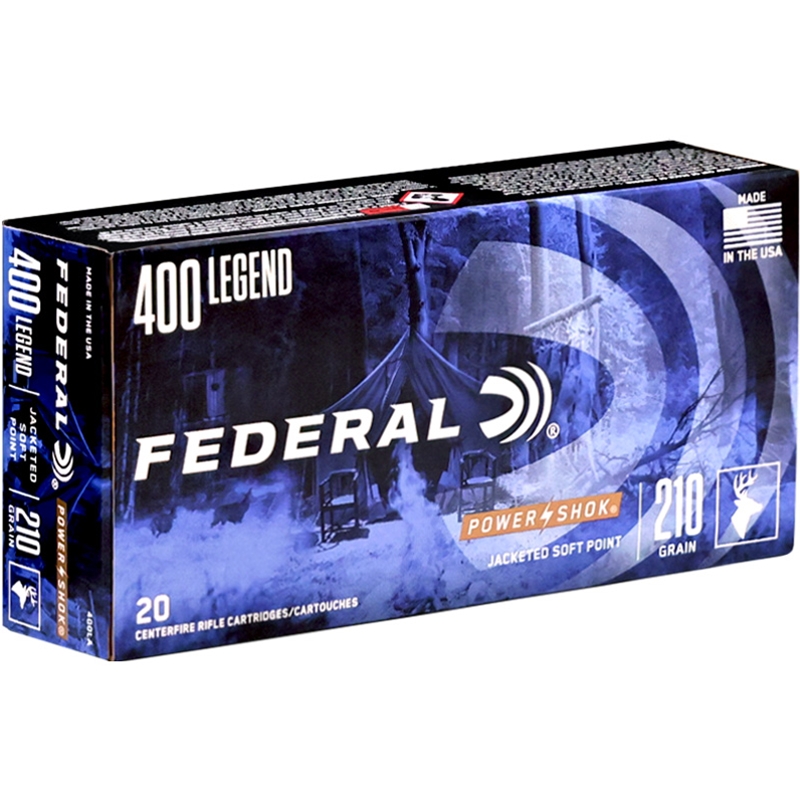 Federal Power-Shok 400 Legend Ammo 210 Grain Jacketed Soft Point - 400LA