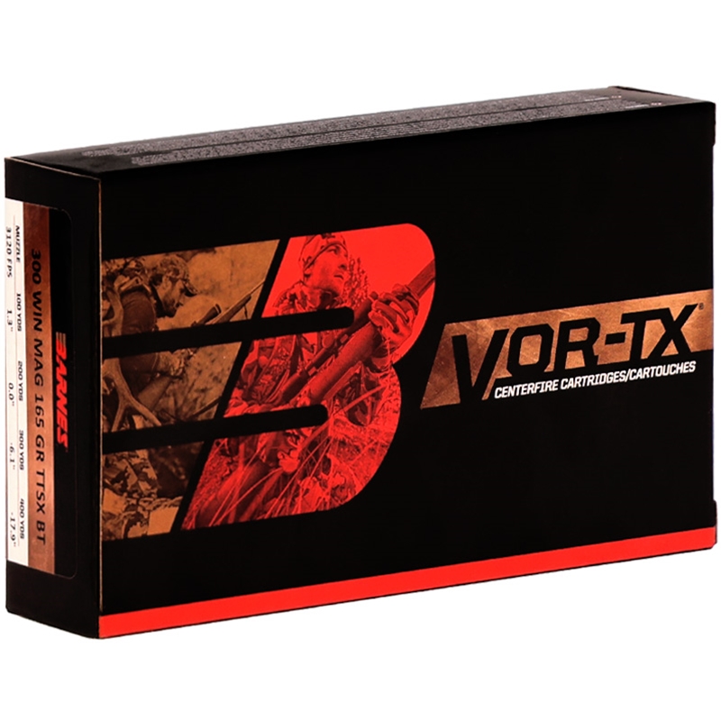 Barnes VOR-TX 300 Winchester Magnum Ammo 165 Grain TTSX Boat Tail - BB300WM2