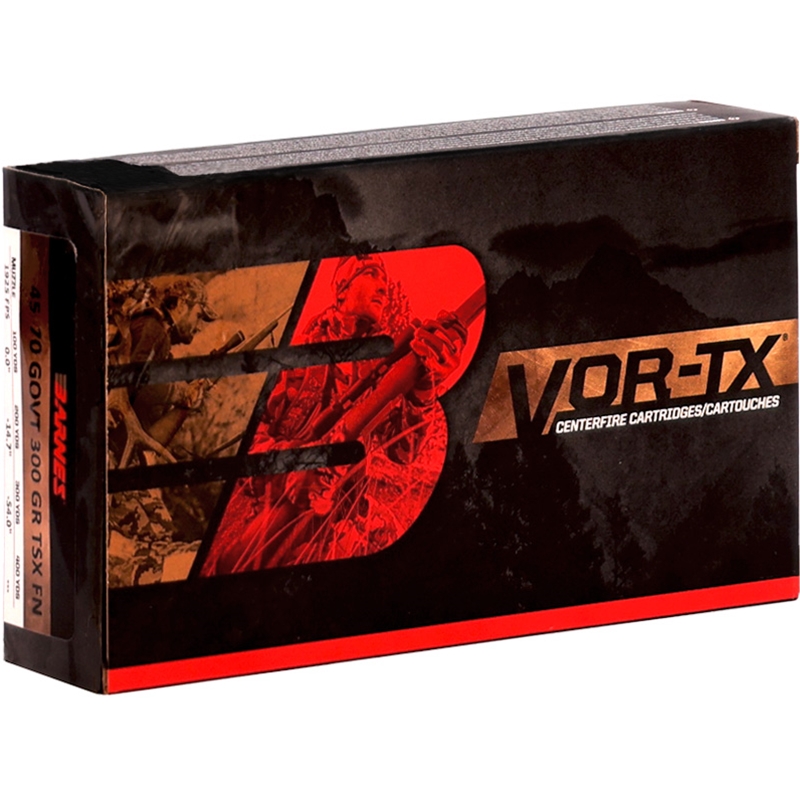 Barnes VOR-TX 45-70 Government Ammo 300 Grain TSX FN - BB4570G3