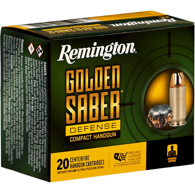 Remington Golden Saber 45 Auto Ammo 230 Grain Brass Jacketed Hollow Point - 27619