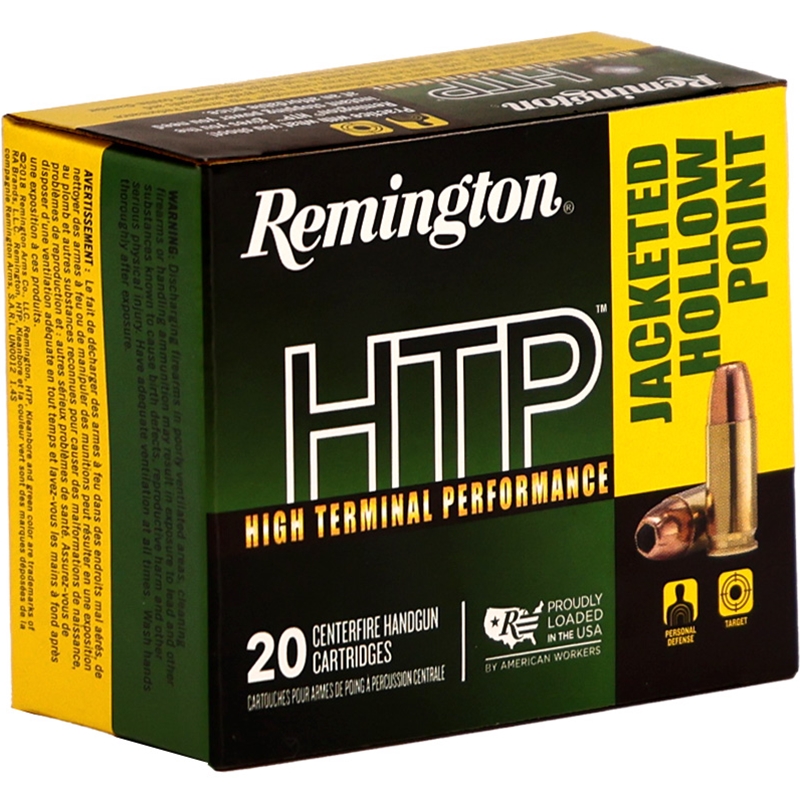 Remington HTP 40 S&W Ammo 180 Grain Jacketed Hollow Point - 22308