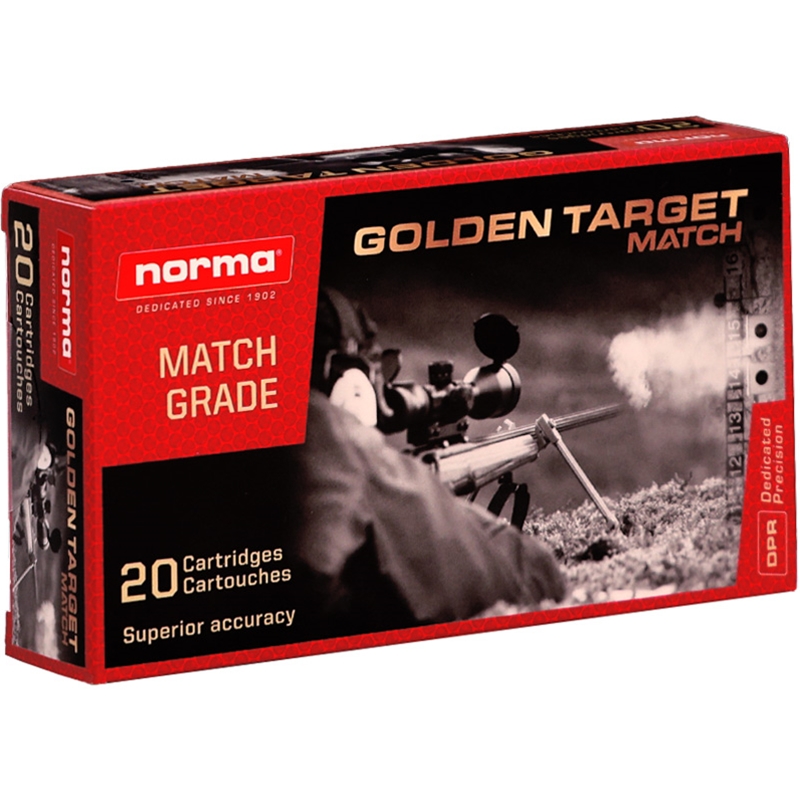 Norma Golden Target Match 308 Winchester Ammo 175 Grain Hollow Point Boat Tail - 10177442