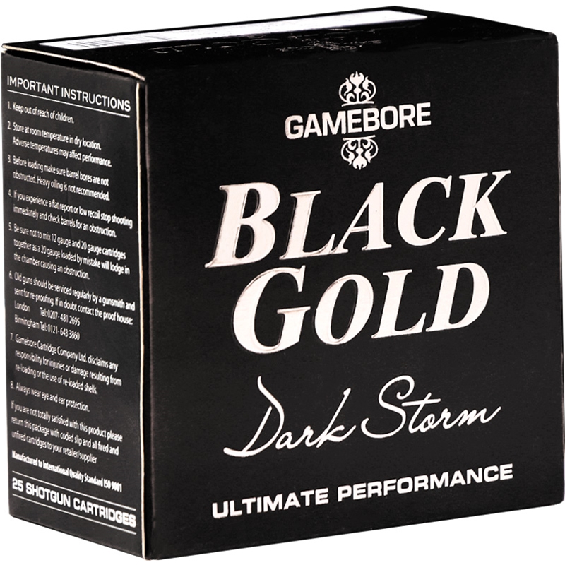 Gamebore Black Gold Dark Storm 12 Gauge Ammo 2 3/4
