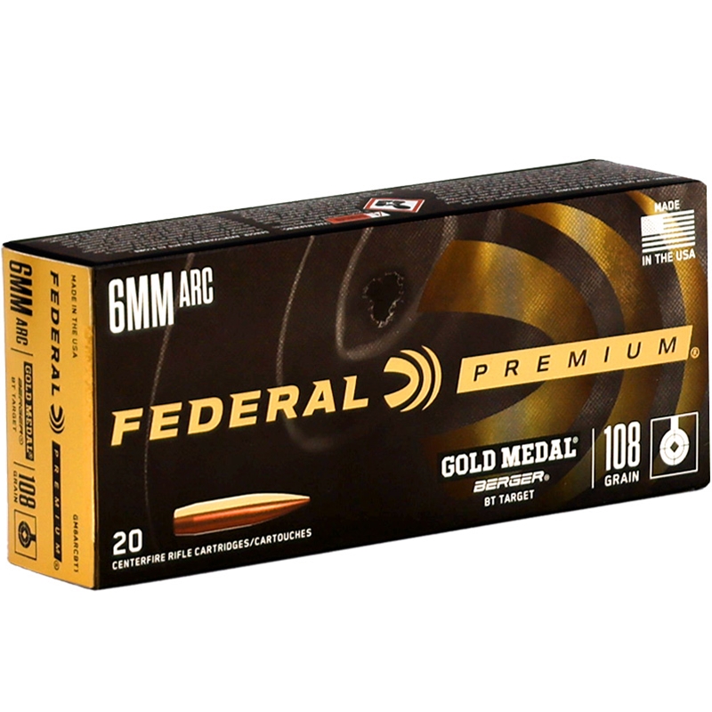 Federal Premium 6mm ARC Ammo 108 Grain Open Tip Match - GM6ARCBT1