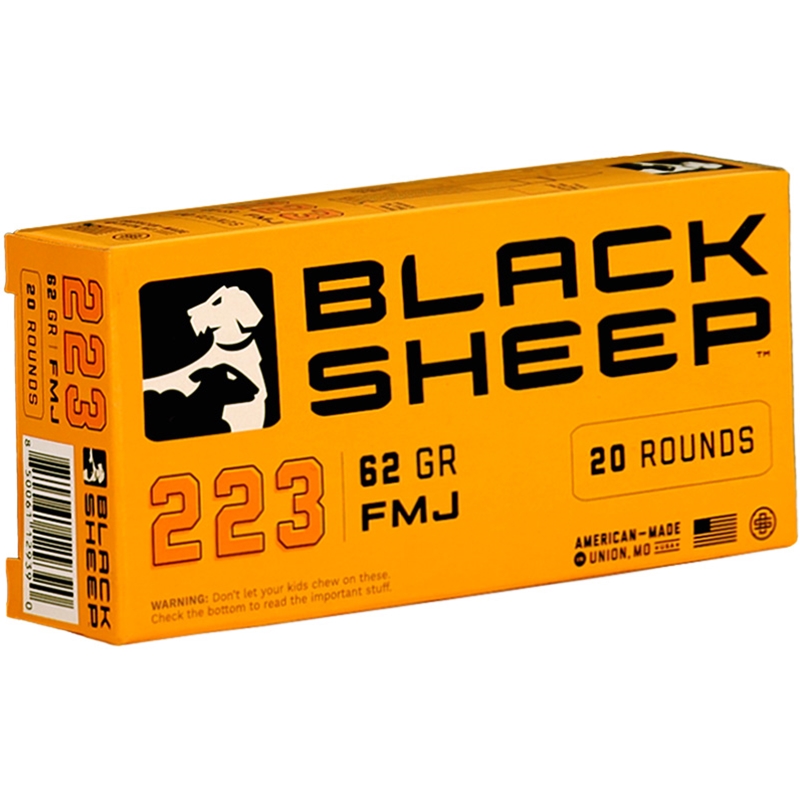 Black Sheep 223 Ammo 62 Grain Full Metal Jacket - 22362GFMJ20
