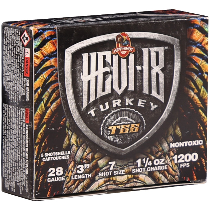 HEVI-Shot HEVI-18 TSS Turkey 28 Gauge 3″ 1 1/4 oz #7 Tungsten Shot 231 Pellets - HS7287