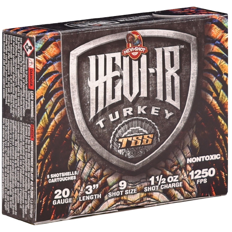 HEVI-Shot HEVI-18 TSS Turkey 20 Gauge 3″ 1 1/2 oz #9 Tungsten Shot 543 Pellets - HS7009