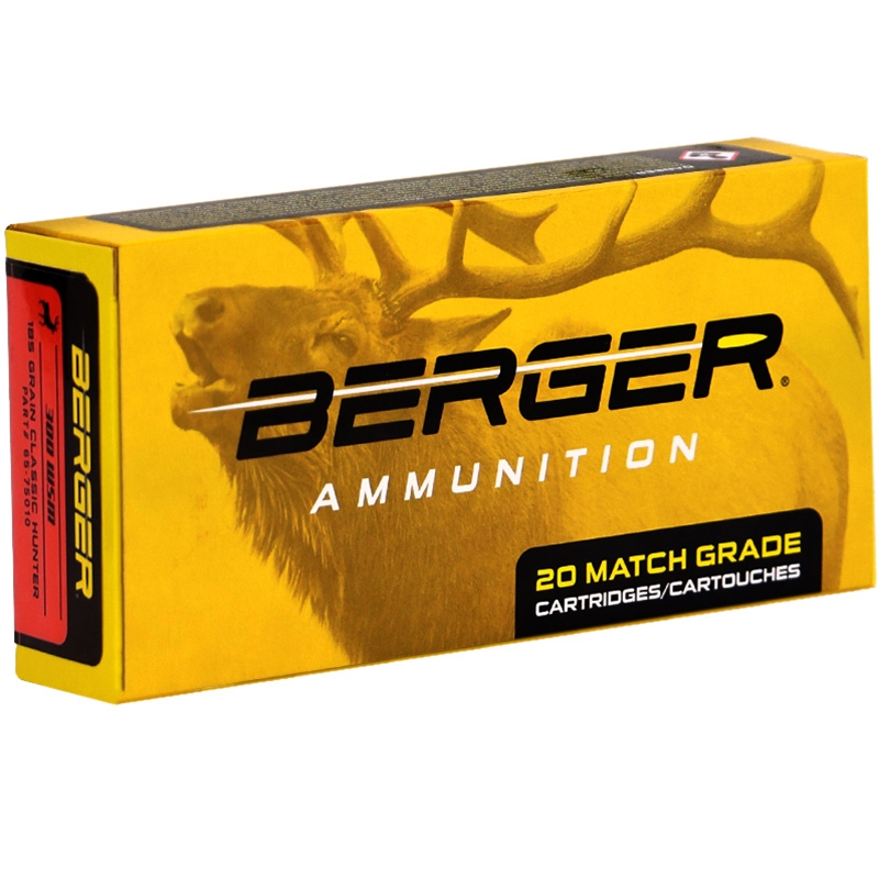 Berger Classic Hunter 300 WSM Ammo 165 Grain Open Tip Match - 65-75010