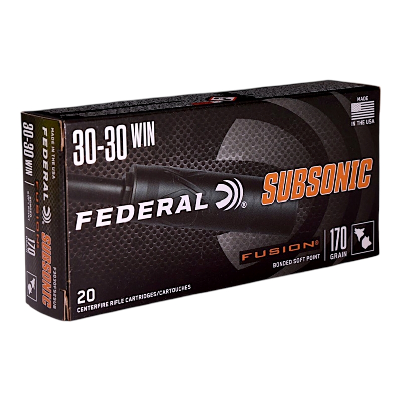 Federal Subsonic 30-30 Win Ammo 170 Grain Bonded Soft Point - F3030FS2SUB