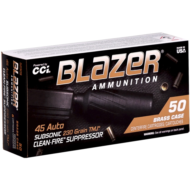 CCI Blazer Brass 45 ACP Ammo 230 Grain Total Metal Jacket - 5230S