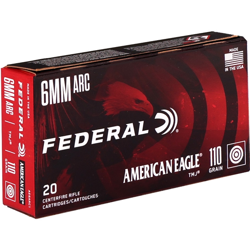 Federal American Eagle 6mm ARC Ammo 110 Grain Total Metal Jacket - AE6ARC1
