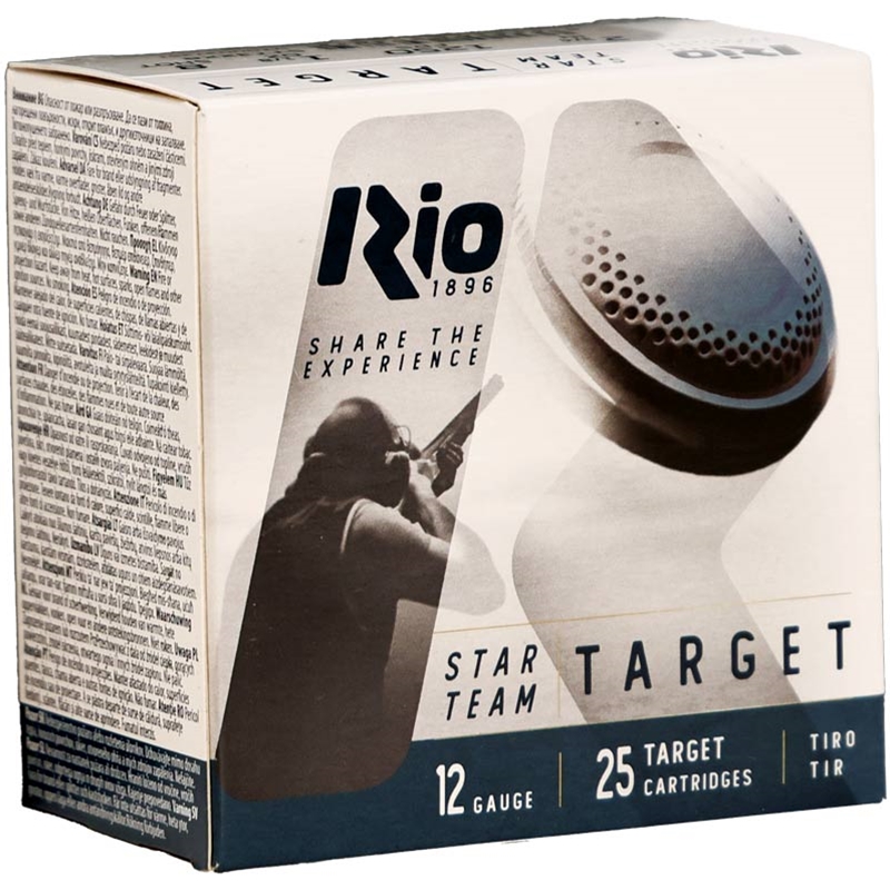 Rio Star Team 12 Gauge Ammo 2 3/4 1 1/8  oz #8 Shot - STT32X8