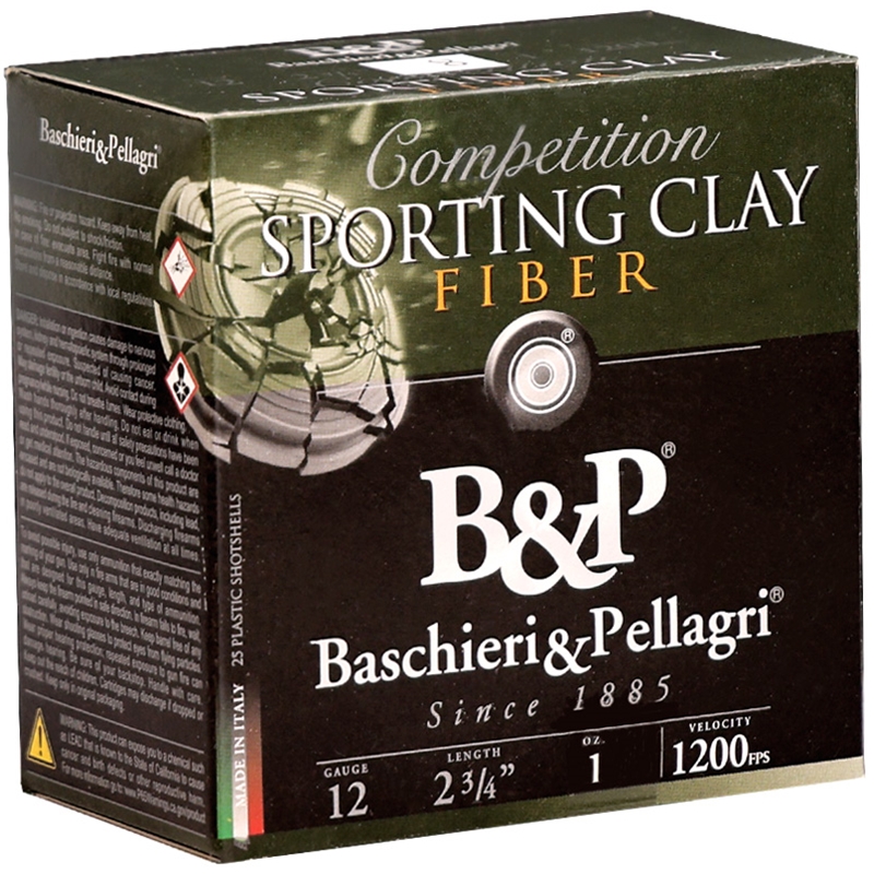 B&P Sporting Clay Fiber 12 Gauge Ammo 2 3/4
