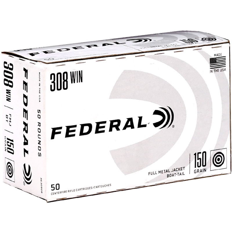 Federal 308 Winchester Ammo 150 Grain Full Metal Jacket - AE308DB