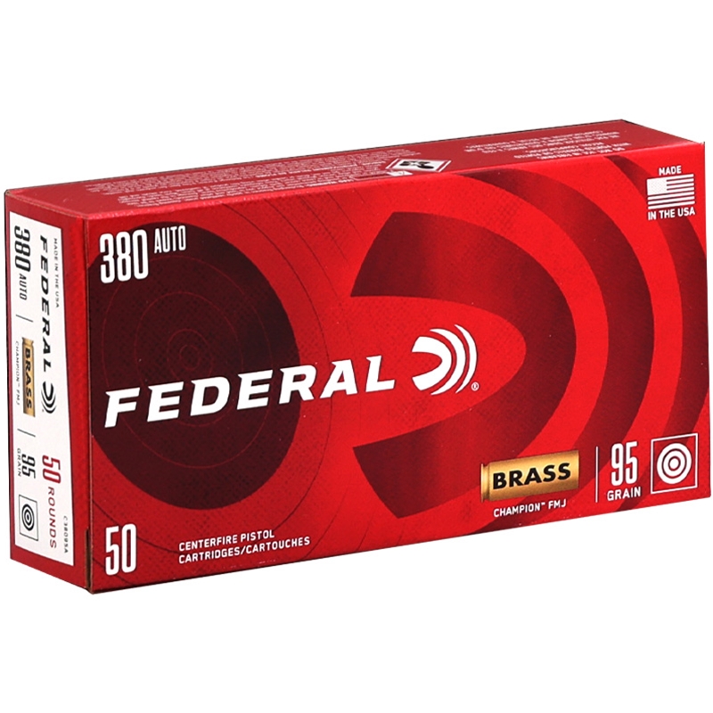 Federal Champion 380 ACP Ammo 95 Grain Full Metal Jacket - C38095A