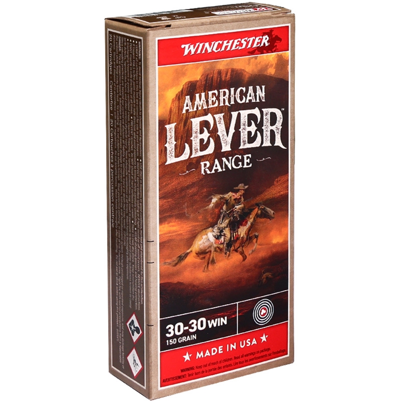 Winchester American Lever 30-30 Win Ammo 150 Grain Jacketed Hollow Point - W3030AL
