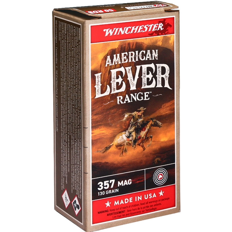Winchester American Lever 357 Magnum Ammo 130 Grain Full Metal Jacket - W357AL