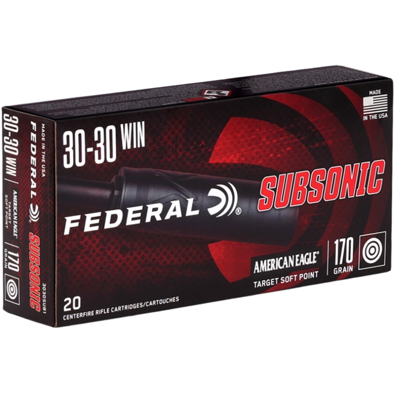 Federal Subsonic 30-30 Winchester Ammo 170 Grain Soft Point - 3030SUB1