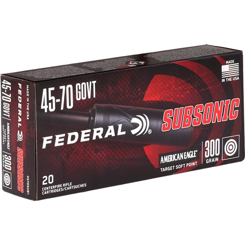 Federal Subsonic 45-70 Government Ammo 300 Grain Soft Point - 4570SUB1