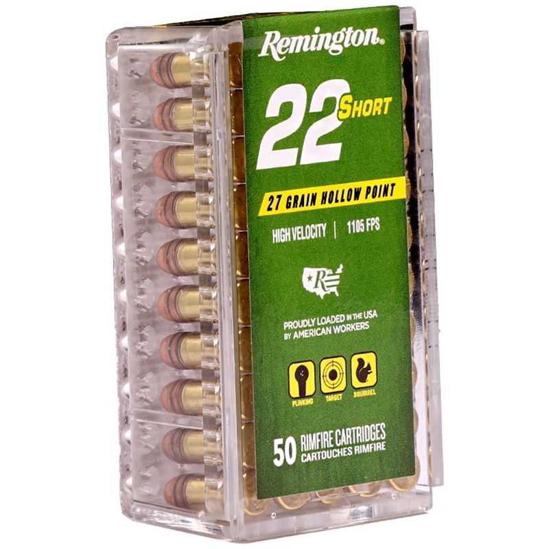 Remington 22 Short Ammo 27 Grain Copper Hollow Point - R21003