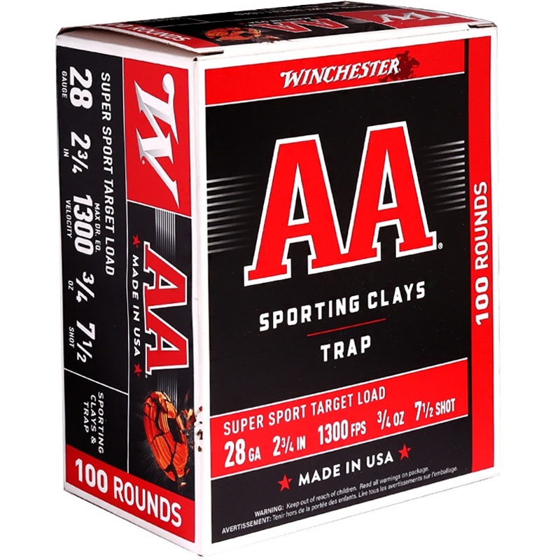 Winchester AA Sporting Clays 28 Gauge Ammo 2 3/4