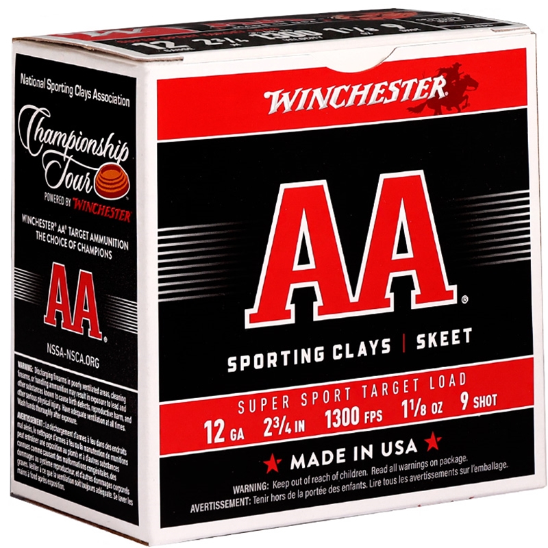 Winchester AA Sporting Clays 12 Gauge Ammo 2 3/4