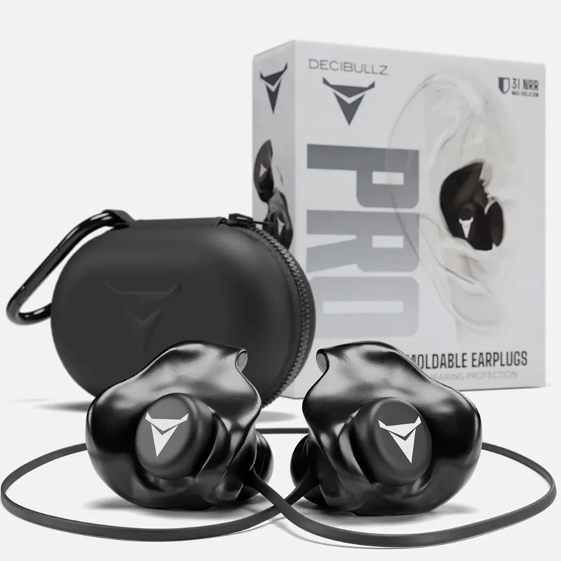 Decibullz Pro Thermofit Moldable Earplugs - PLG2-PRO-PACK-BLK