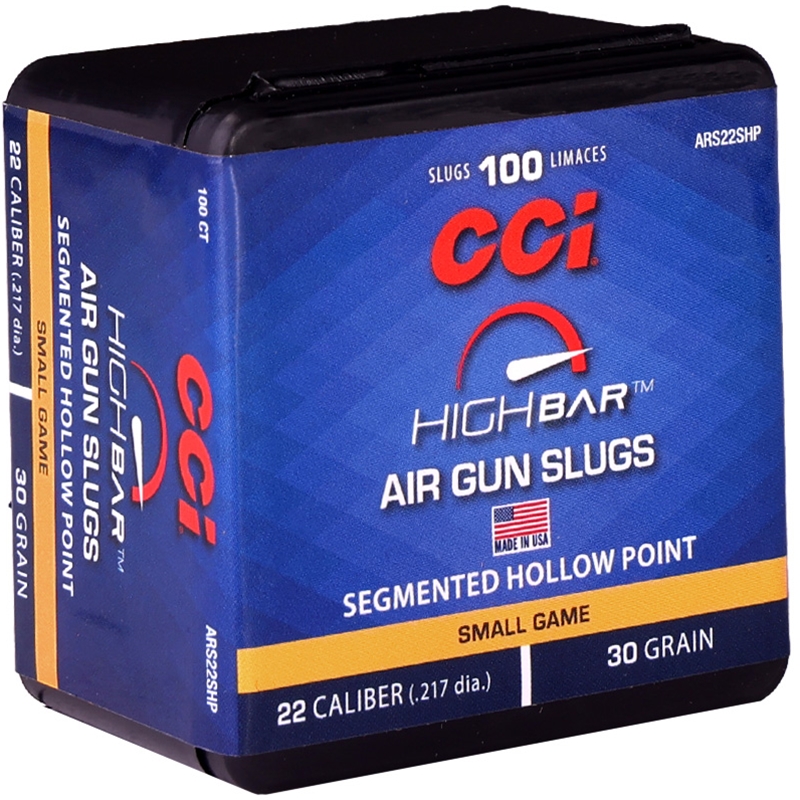 CCI Highbar Air Gun Slugs 22 Caliber Ammo 30 Grain Segmented Hollow Point - ARS22SHP