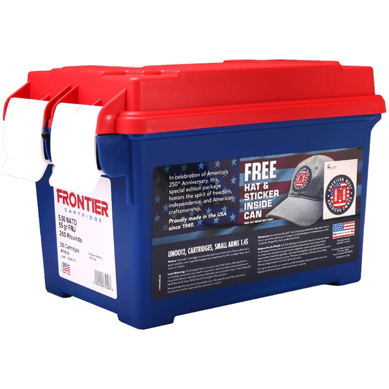 Hornady Frontier 5.56x45mm NATO Ammo 55 Grain Full Metal Jacket 250th Anniversary Combo Pack - FR604