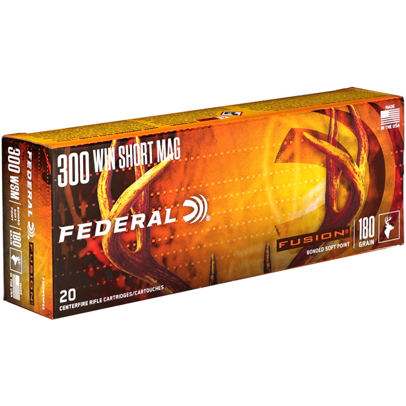 Federal Fusion 300 WSM Ammo 180 Grain Bonded Soft Point - F300WSMFS2