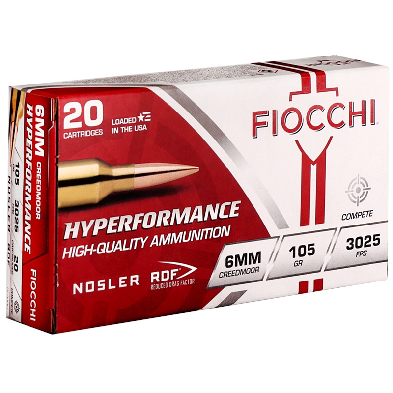 Fiocchi Hyperformance 6mm Creedmoor Ammo 105 Grain Reduced Drag Hollow Point - 6CMRD