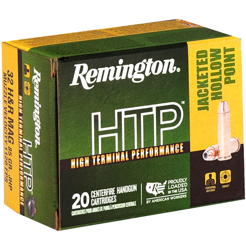 Remington HTP 32 H&R Mag Ammo 85 Grain Jacketed Hollow Point - R20017