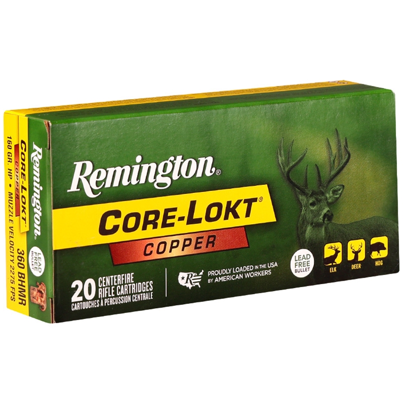 Remington Core-Lokt 360 Buckhammer Ammo 160 Grain Lead Free Hollow Point - R20061