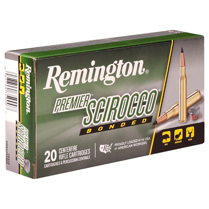 Remington Premier 243 Winchester Ammo 90 Grain Swift Scirocco Bonded Polymer Tip - 29320