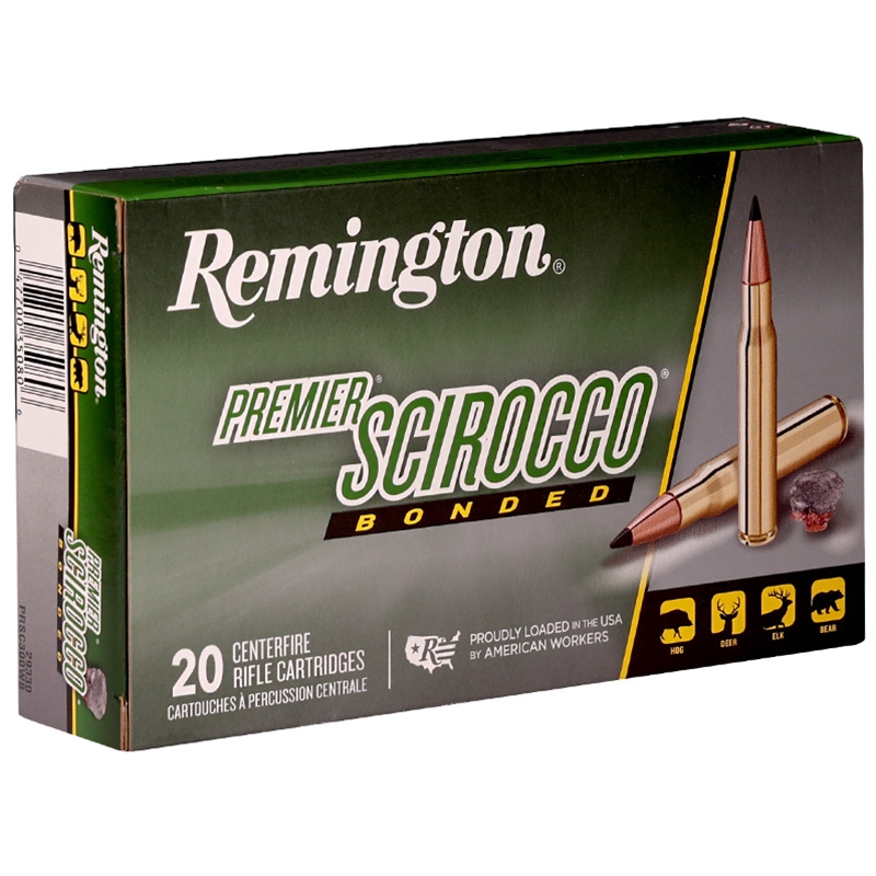 Remington Premier 300 Winchester Magnum Ammo 180 Grain Scirocco Bonded Polymer Tip - 29330