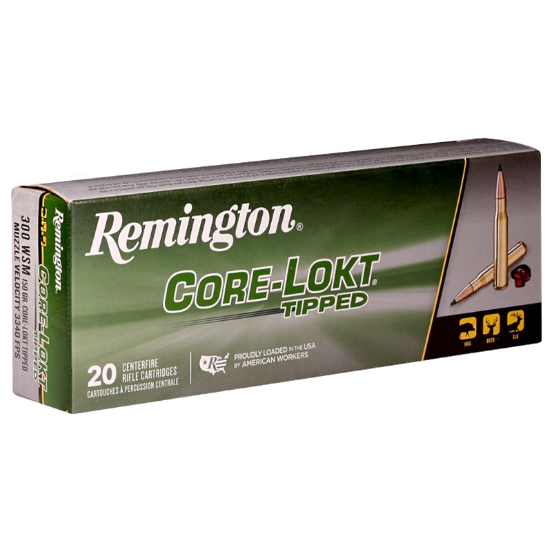 Remington Core-Lokt 300 WSM Ammo 150 Grain Synthetic Polymer Tip - 29043