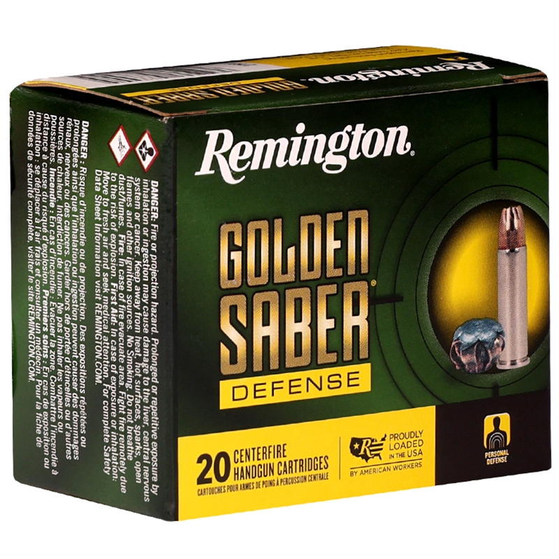 Remington Golden Saber Defense 38 Special +P Ammo 125 Grain Jacketed Hollow Point - 27606