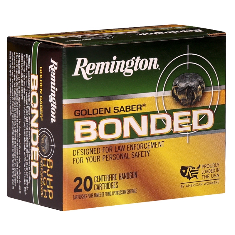 Remington Golden Saber Bonded 10mm Auto Ammo 180 Grain Jacketed Hollow Point - 21368